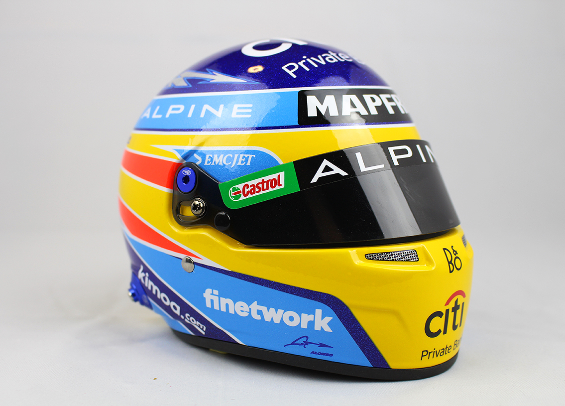 SISAK Fernando Alonso Alpine F1 Team 2021 12 Mini helmet PaddockF1
