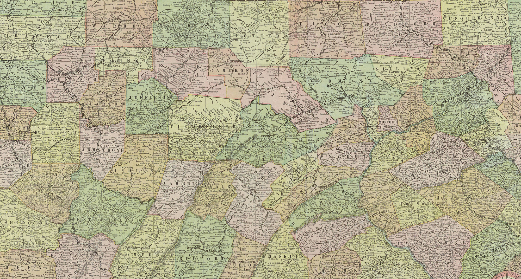 Pa County Map With Townships
