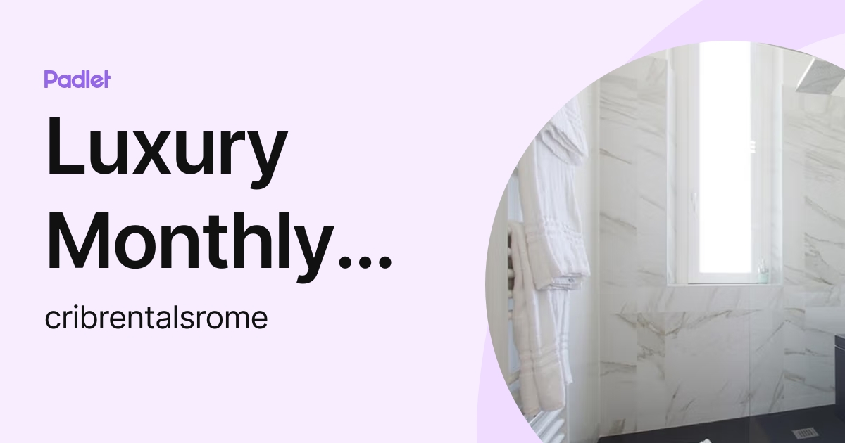 Luxury Monthly Apartment Rentals Rome Italy (cribrentalsrome) profile