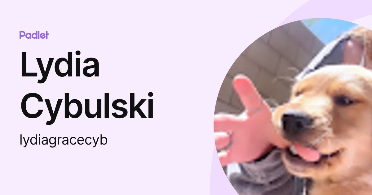 Lydia Grace (lydiagracecyb) profile Padlet