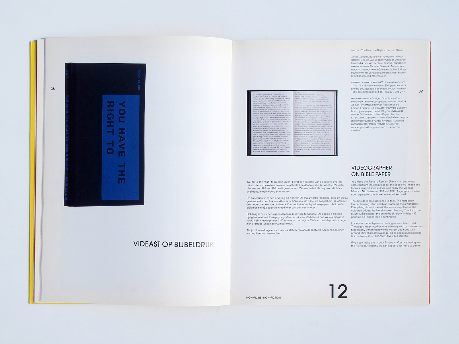 The Best Dutch Book Designs 1998 100 SPREAD