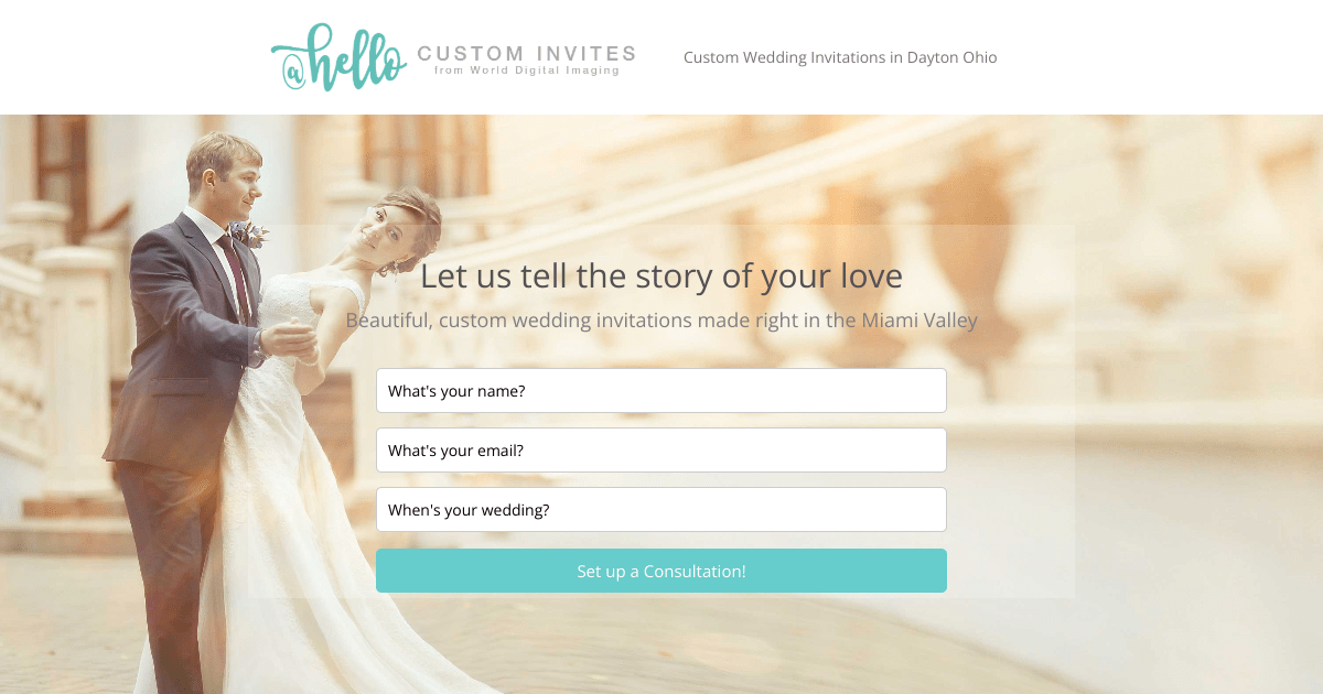 Wedding Invitations in Dayton Ohio — Hello by World Digital Imaging