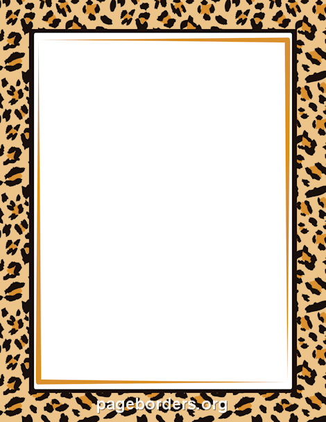 Leopard Print Border: Clip Art, Page Border, and Vector Graphics
