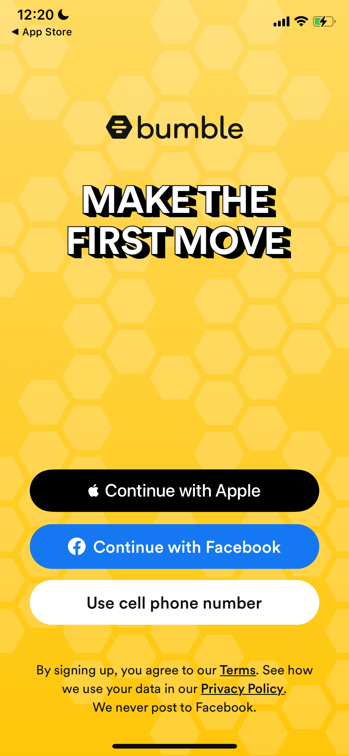 Onboarding on Bumble Desktop Examples Page Flows (video & 58 screenshots)