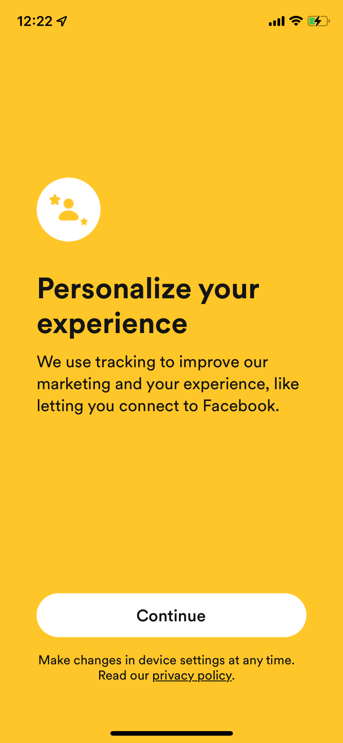 Bumble enable tracking screenshot