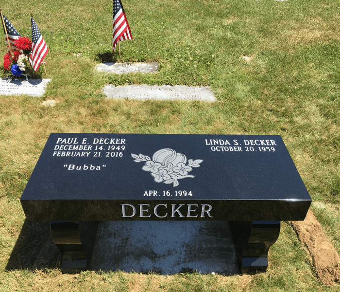 Cemetery & Memorial Granite Benches in Maine