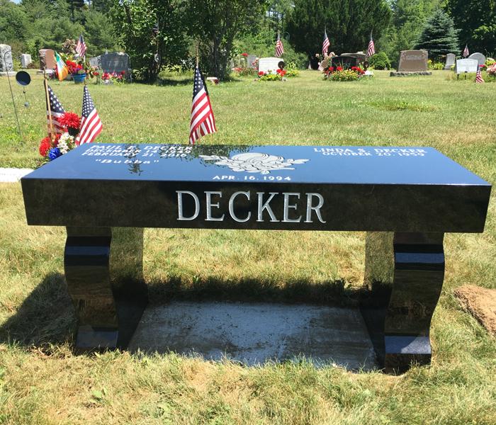 Cemetery & Memorial Granite Benches in Maine