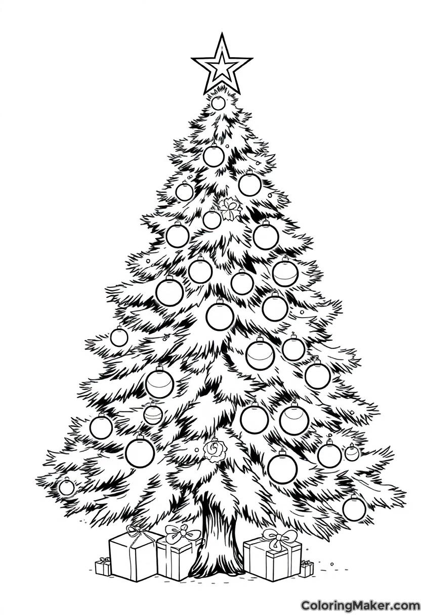 Christmas Tree Coloring Pages, 4 Free Printables ColoringMaker