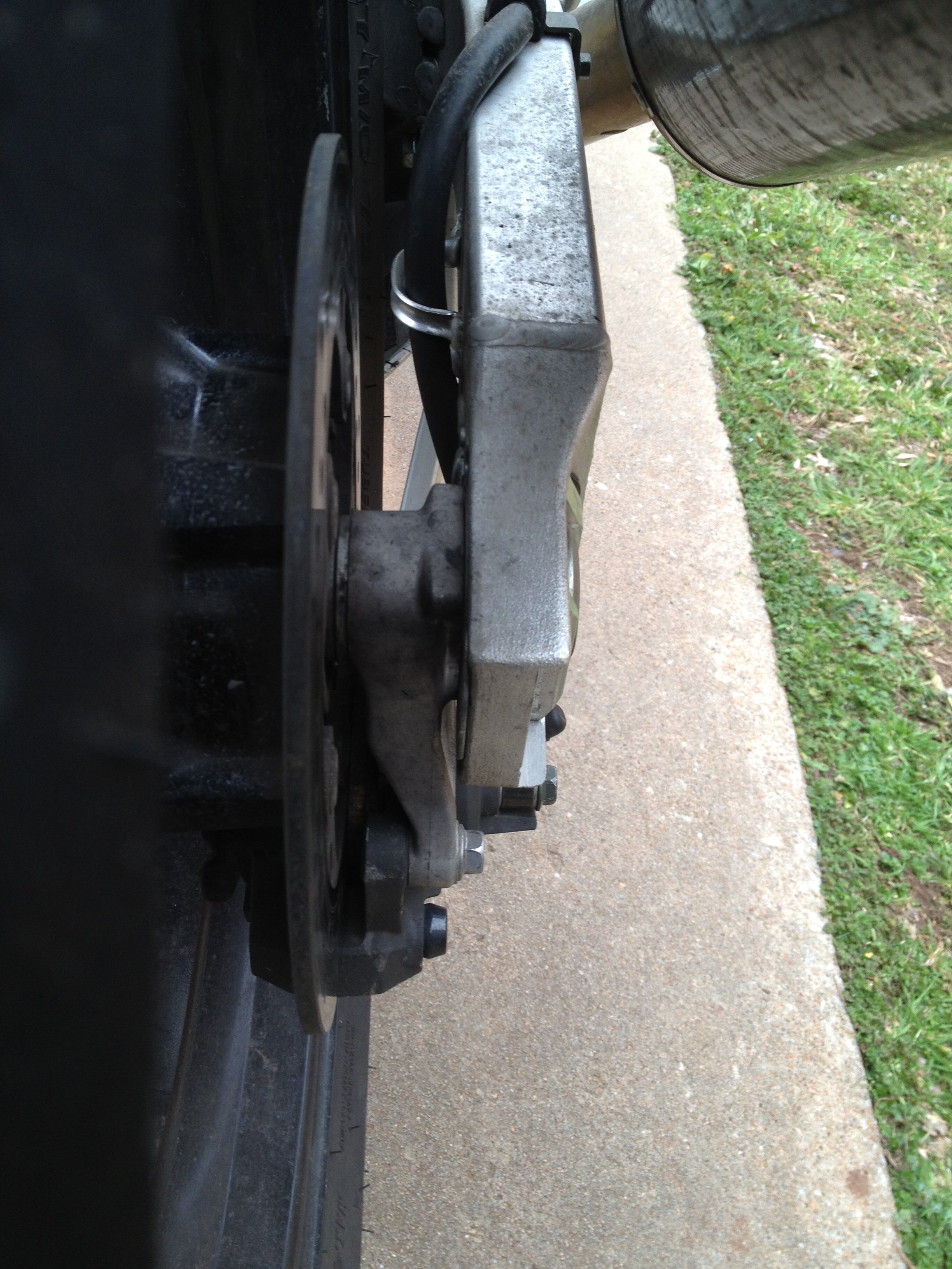 Rear Brake Locking Up After Tire Change Suzuki GSXR Motorcycle