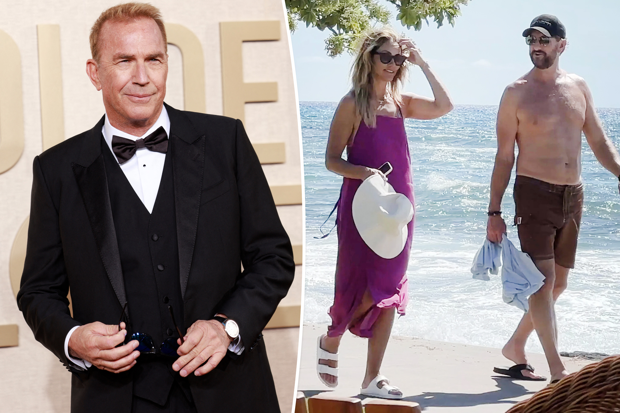 Kevin Costner plays coy when asked about ex Christine Baumgartner’s new