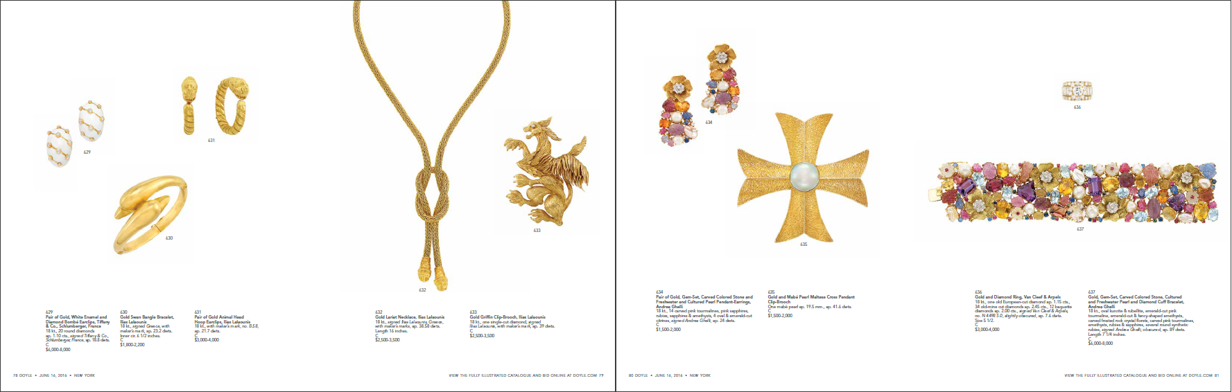 Jewelry catalogs A selection of real catalogs of different brands