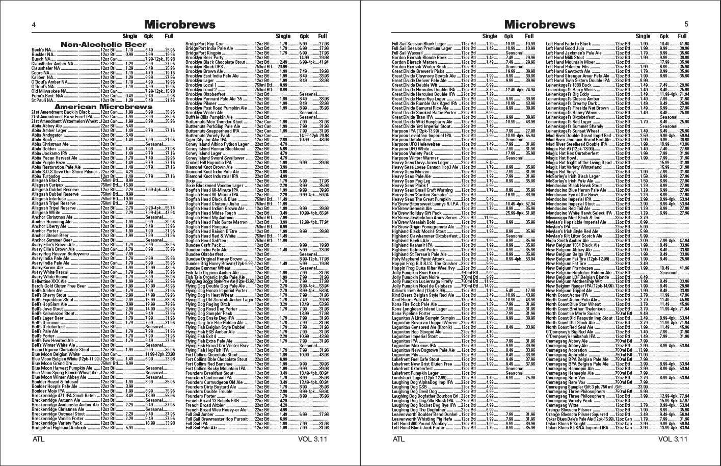 Liquor Price Lists A selection of real price list of different brands