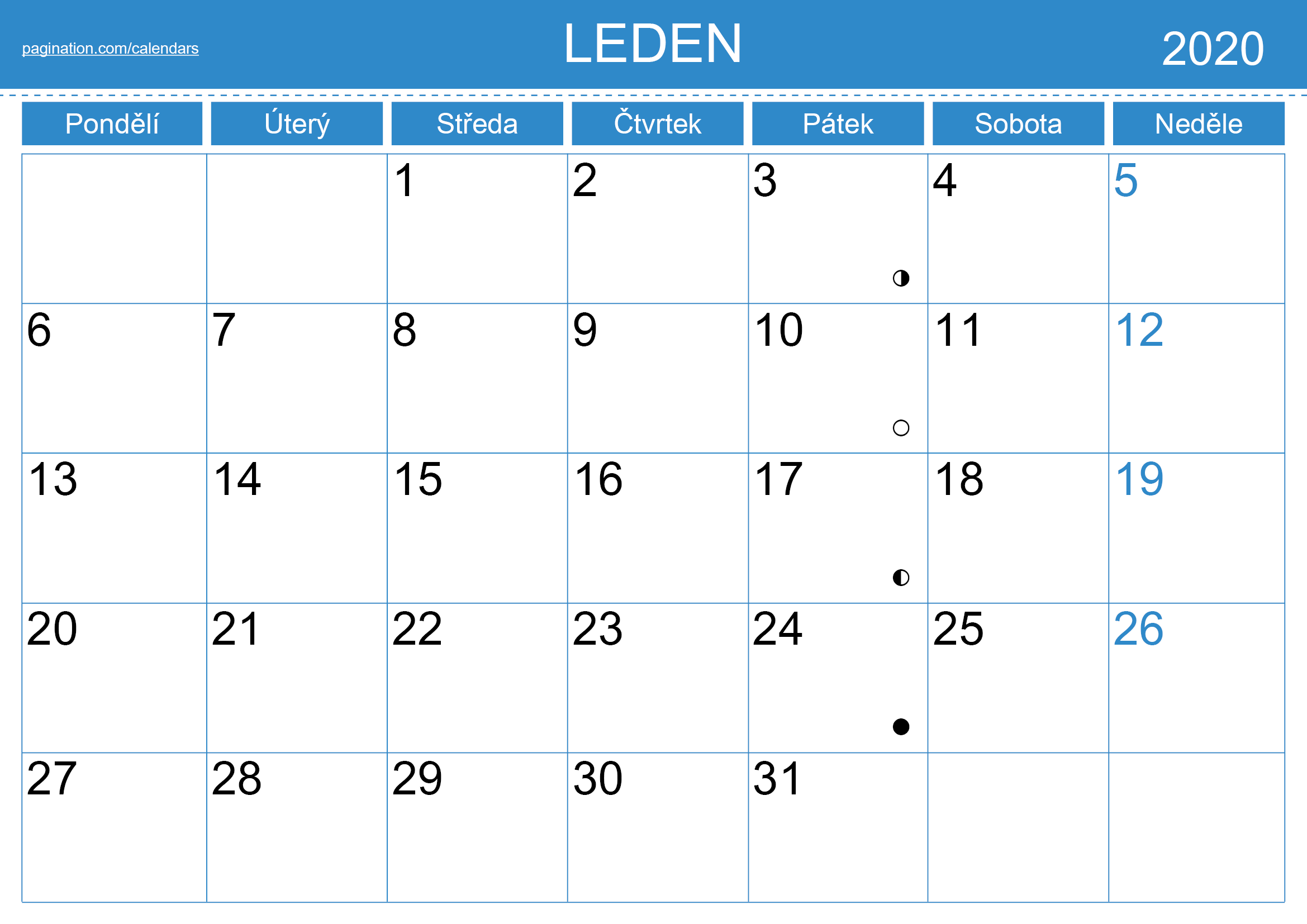 Kalendář Indesign - Česká (Czech) - Pagination.com