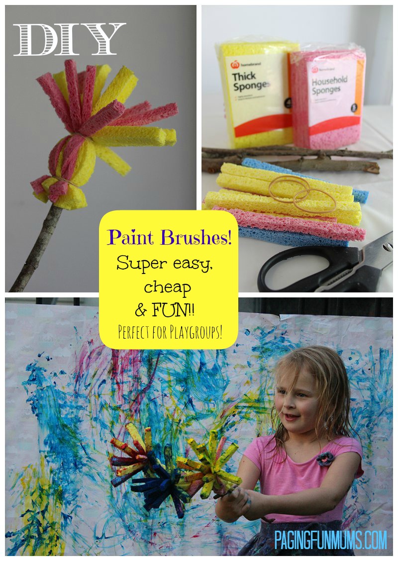 DIY Sponge Paint Brushes