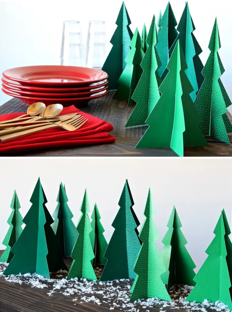 DIY Paper Christmas Trees Get the Free Printable at Paging Supermom