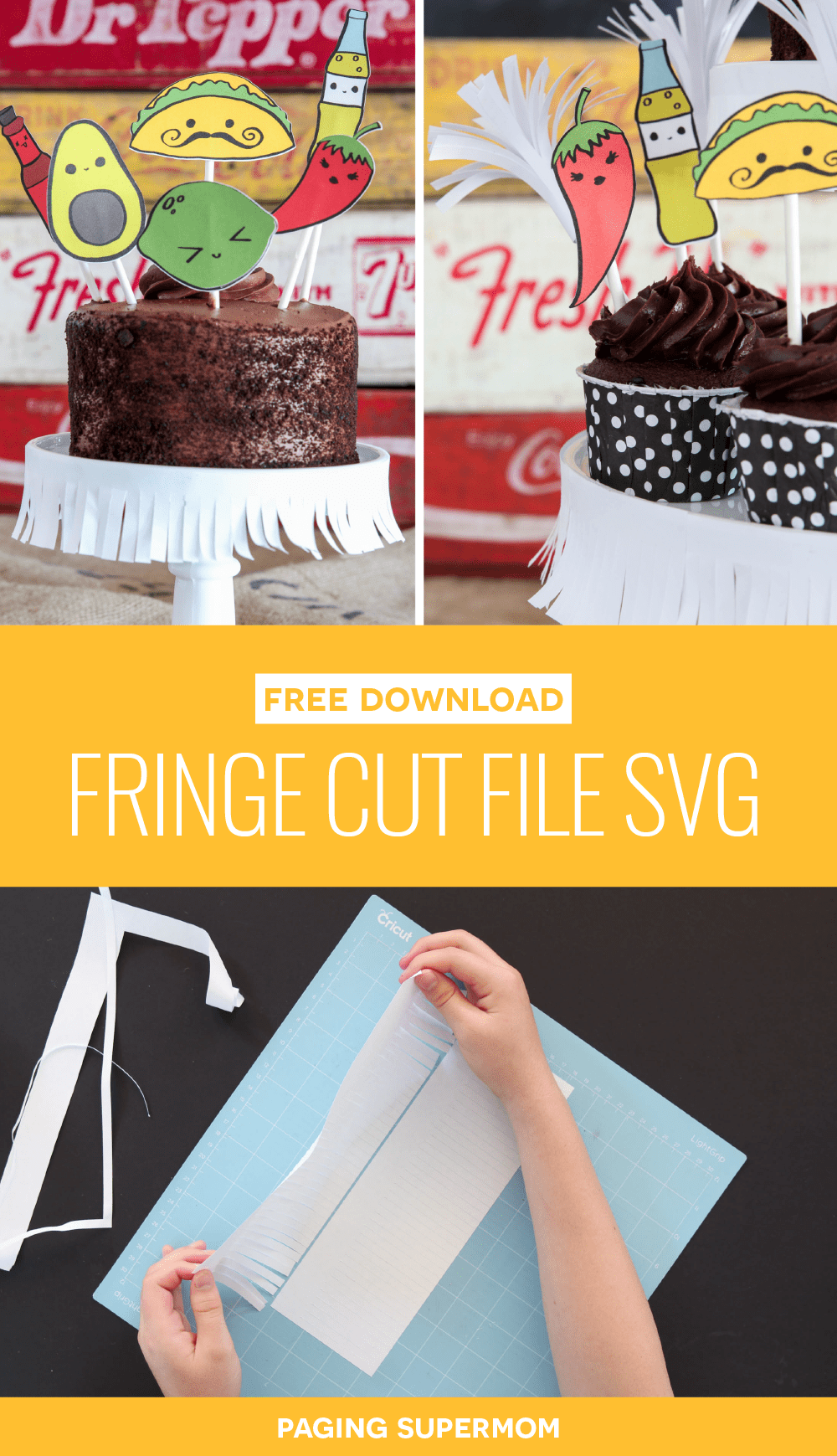 Easy Fiesta Decor & Piñata Fringe Cut File Paging Supermom