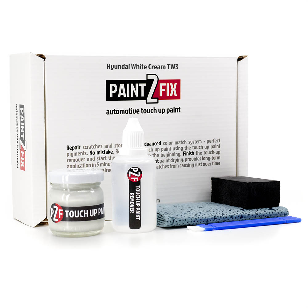 Hyundai White Cream TW3 Touch Up Paint & Scratch Repair Kit Paint2Fix