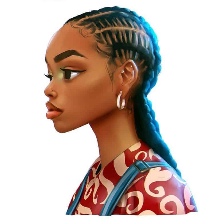 31 Stylish Examples of Digitally Painted Hairstyles Paintable