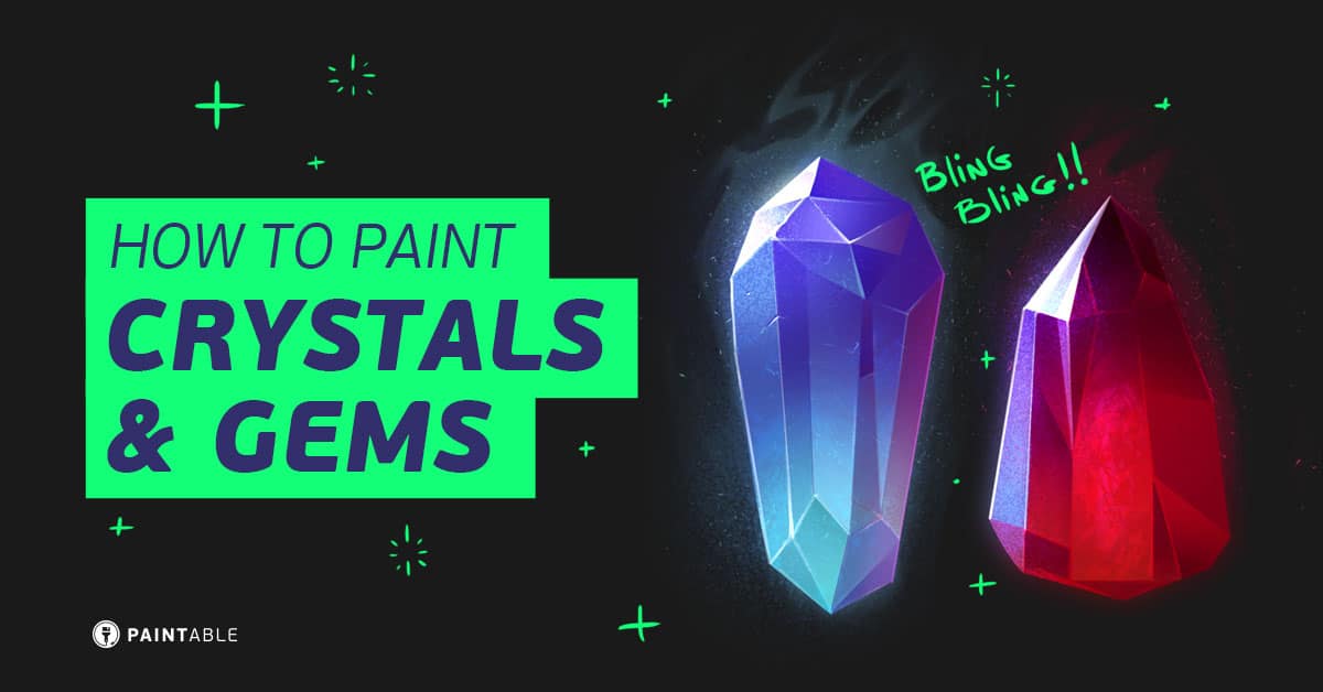 Painting Crystals And Gems Digital Painting Walkthrough Paintable