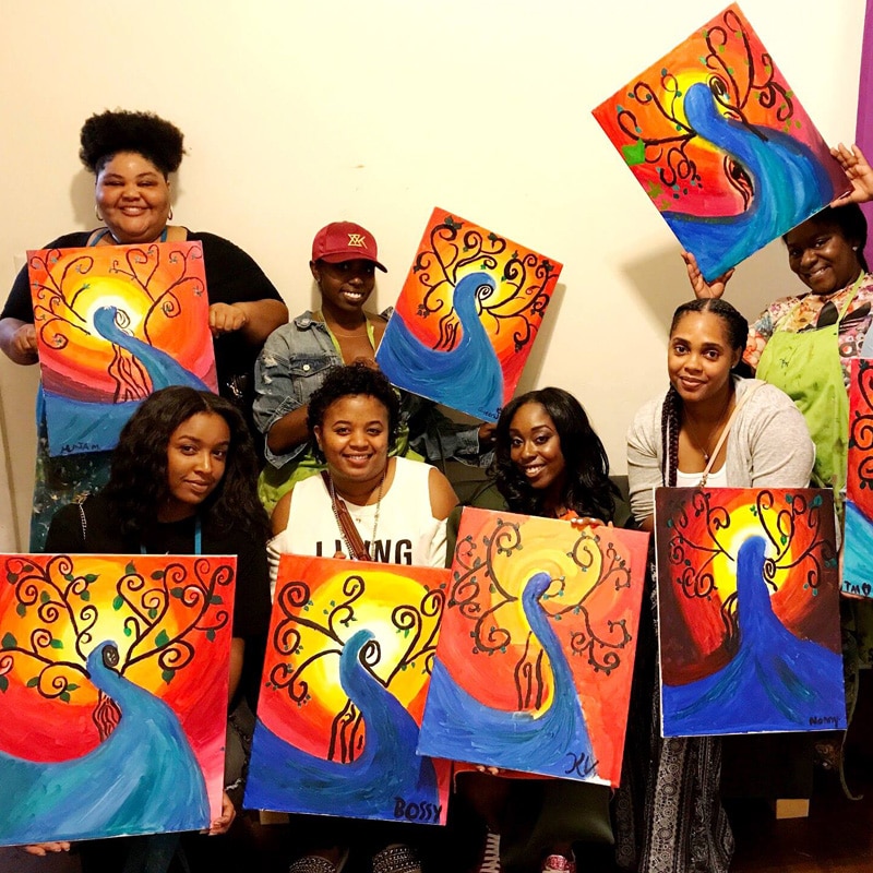 Inperson and Virtual Painting Parties Paint & Sip Studio LA