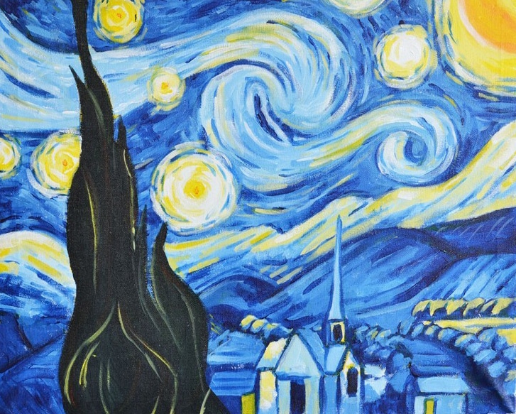 Adult Class Starry Starry Night Paint & Sip Studio Temecula