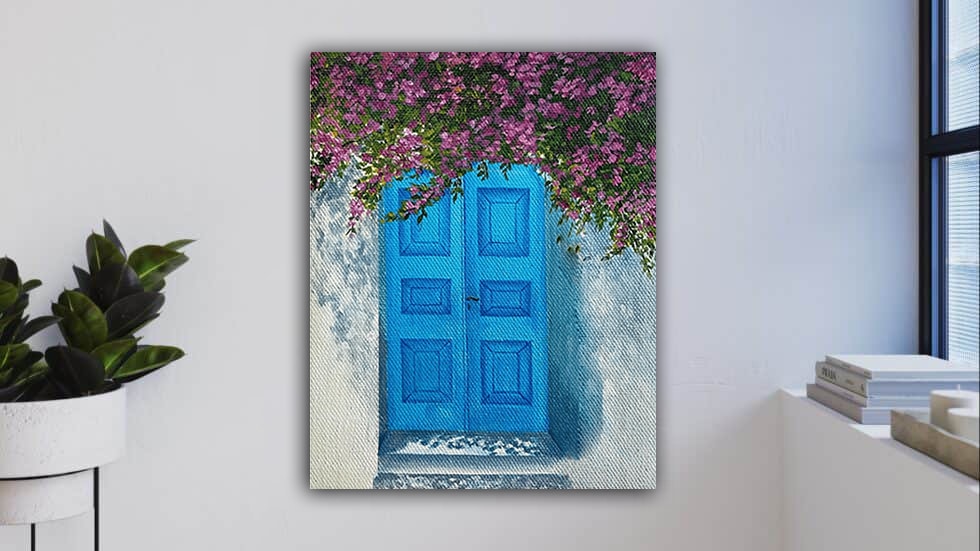 Painting Class “The Blue Door” Paint & Sip Studio Temecula