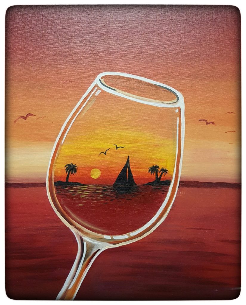 Riviera Restaurant Event Paint and Vino