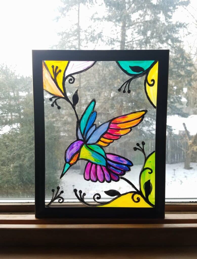 Glass Art Paint and Vino