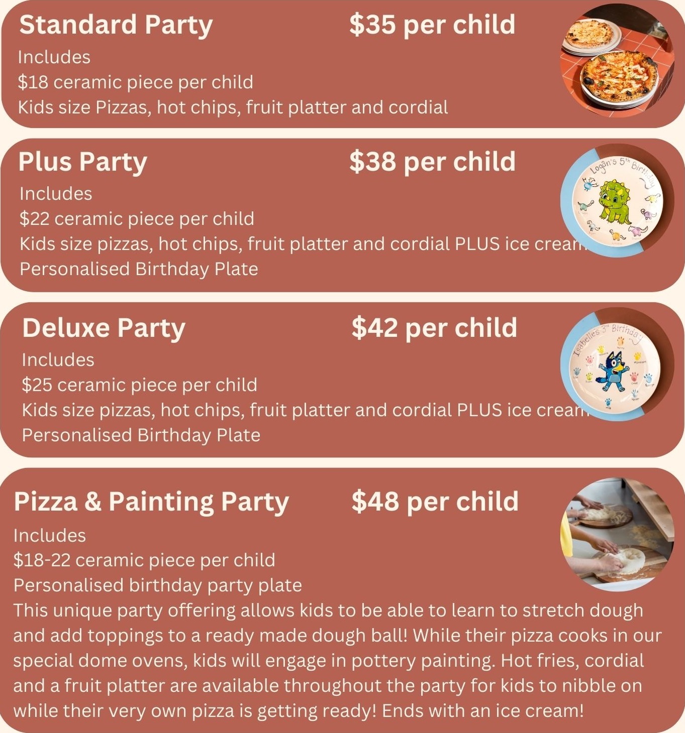 Kids Party Packages Narre Warren Melbourne Paint a Pot Studios