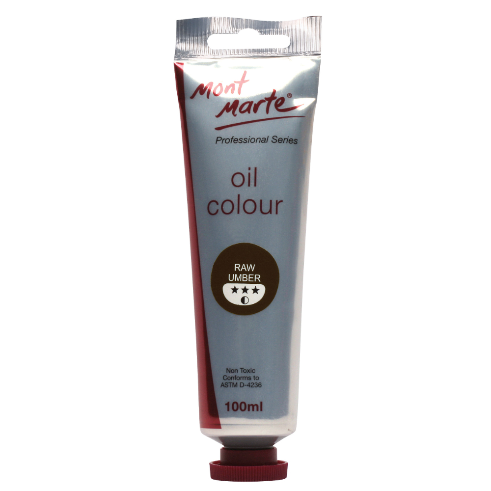 Mont Marte Oil Paint 100mls Raw Umber Paint a Pot