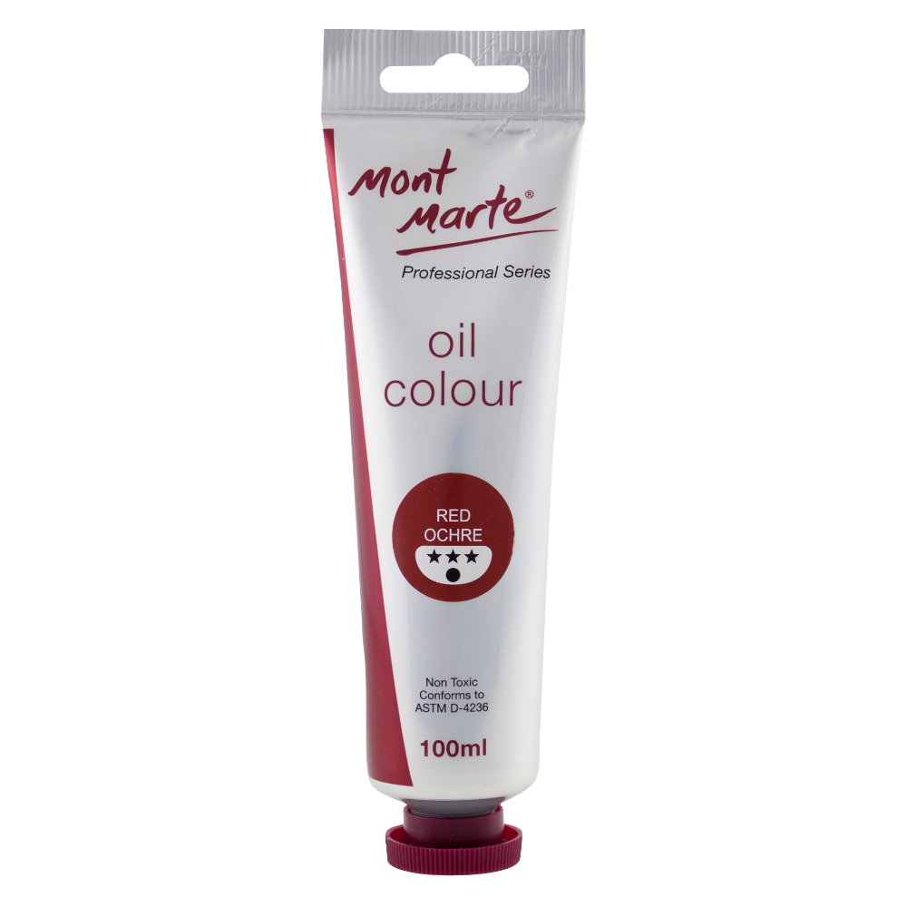 Mont Marte Oil Paint 100mls Red Ochre Paint a Pot