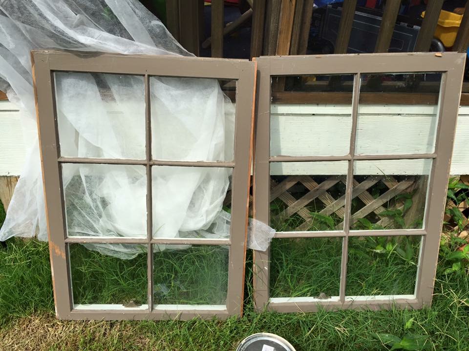 Repurposing old windows Paint at home MOM