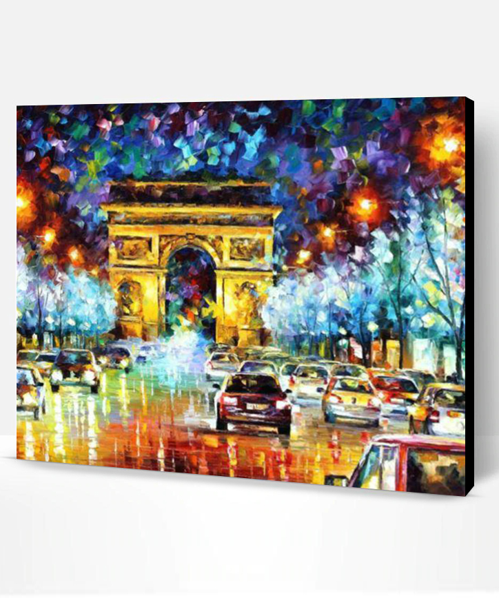 Triumphal Arch at Paris Cities Paint By Numbers Paint By Numbers PRO