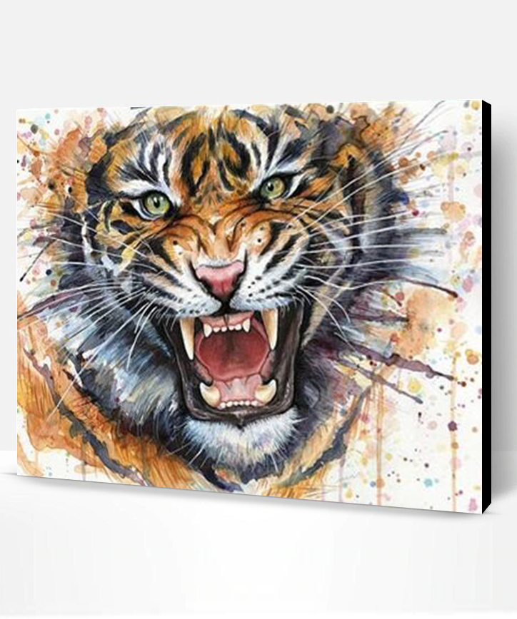 Splatter Tiger Animals Paint By Numbers Paint By Numbers PRO