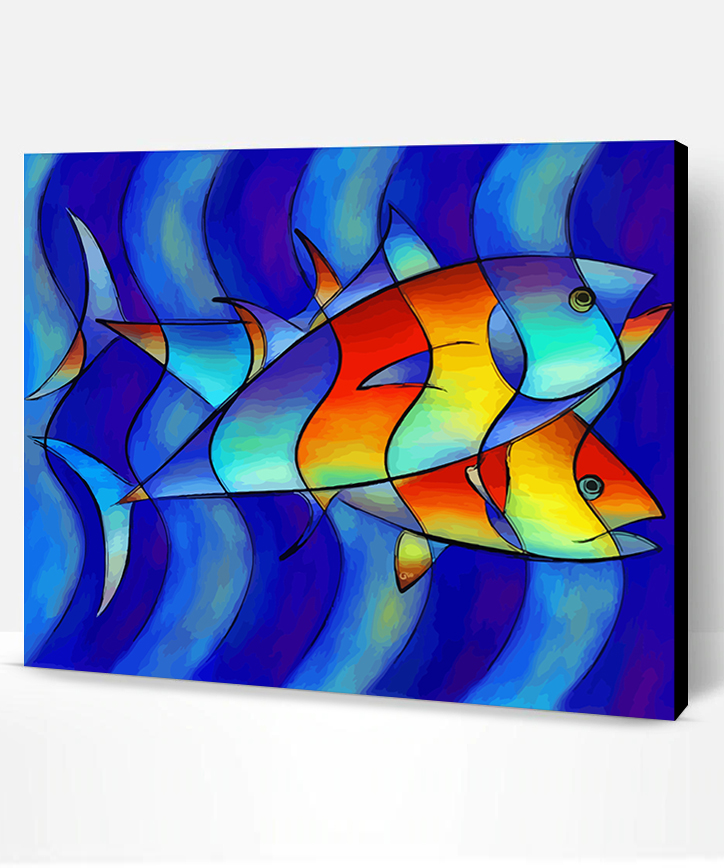 Abstract Fish Paint By Numbers Paint By Numbers PRO