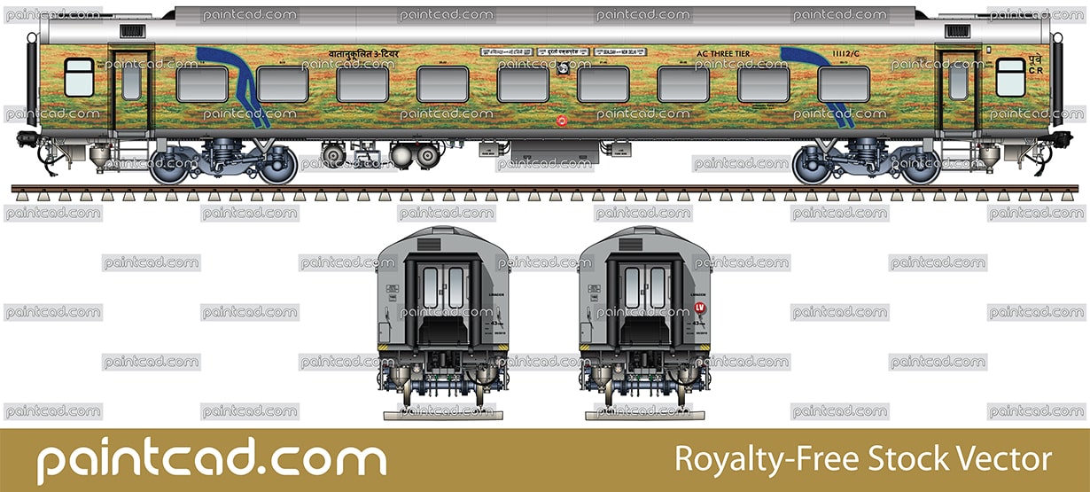 AC THREE TIER LHB car by Duronto Express SealdahNew Delhi