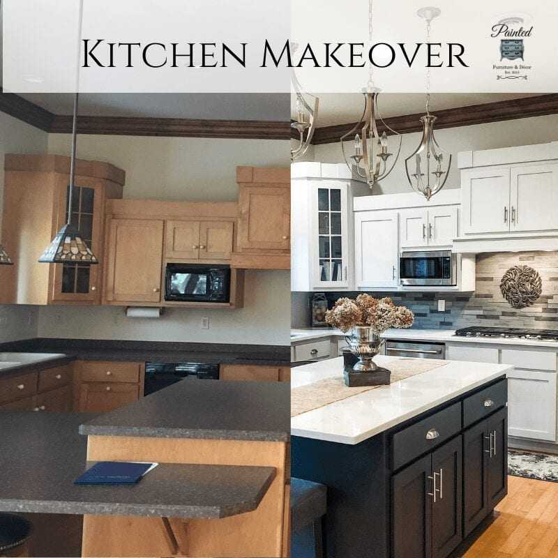 Kitchen Makeover using Fusion Mineral Paint Part 1 Painted