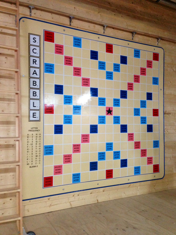 Giant scrabble board, Coogee Pavilion, Justin Hemmes Painted Image