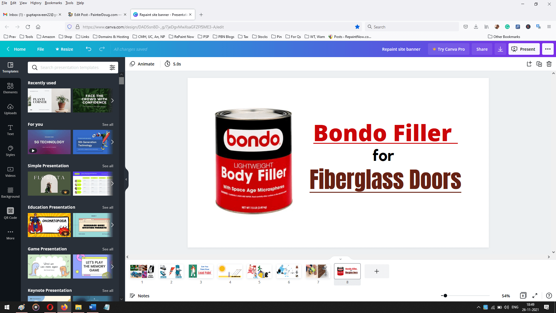 Can You Use Bondo Filler for Fiberglass Doors at Home?
