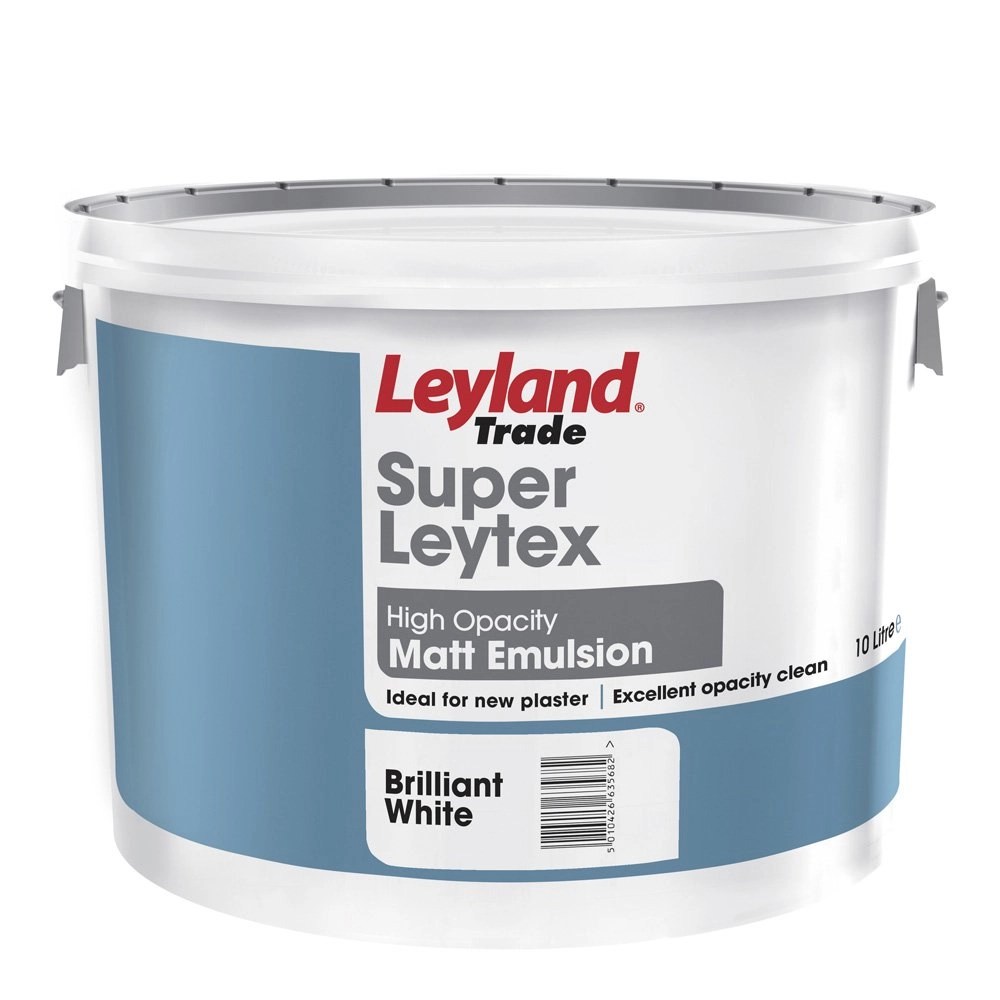 Leyland Trade Super Leytex Matt Brilliant White (10L) Painters Hub