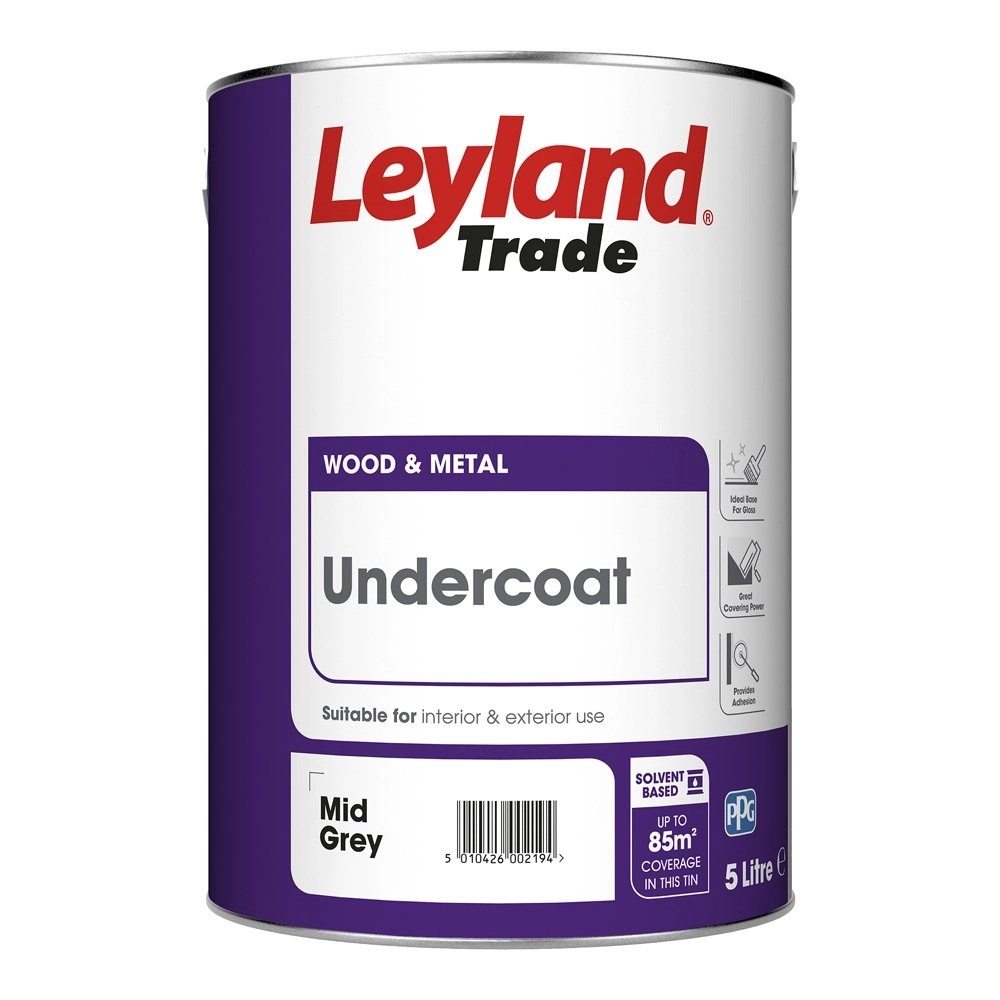 Leyland Trade Undercoat Mid Grey (5L) Painters Hub