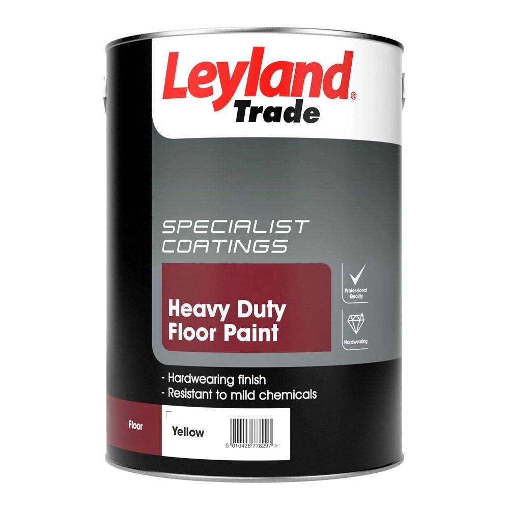Leyland Speciality Heavy Duty Floor Paint Yellow (5L) Painters Hub