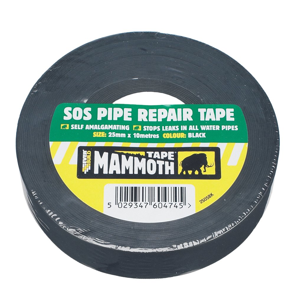Everbuild Sos Pipe Repair Tape Black (25MM x 10M) Painters Hub
