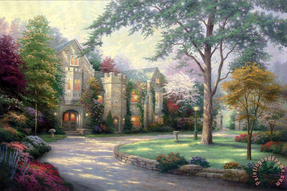 Thomas Kinkade Beyond Summer Gate painting Beyond Summer Gate print