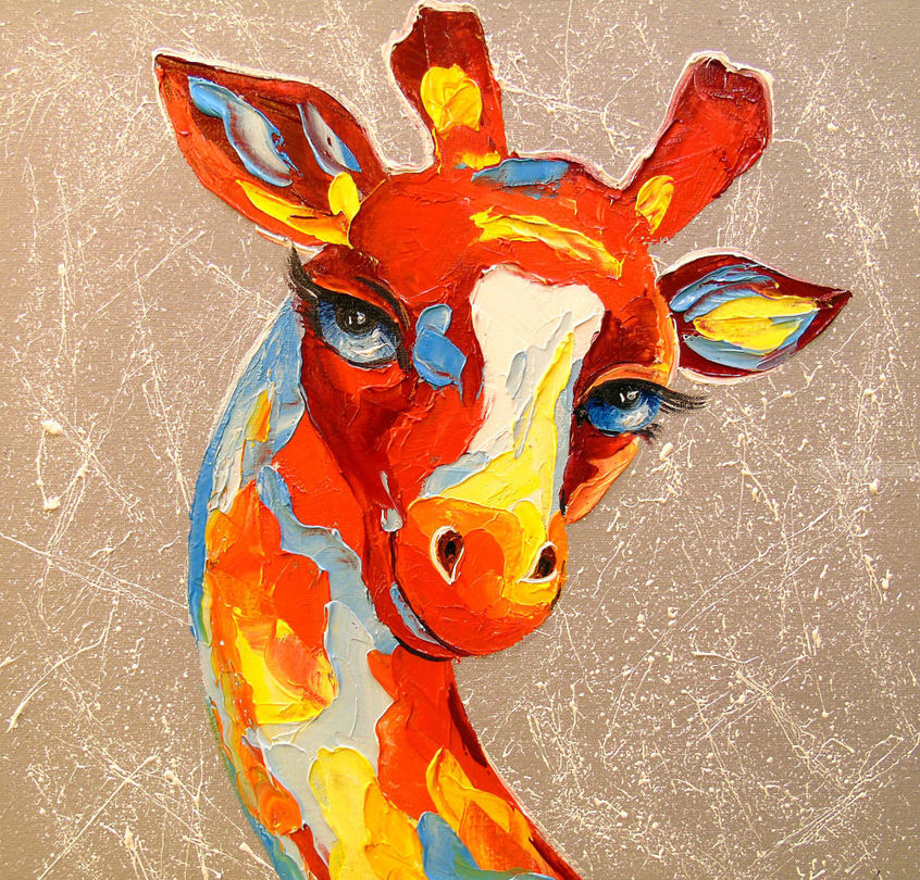Giraffe Acrylic Painting for Sale 100 Satisfaction Guarantee.
