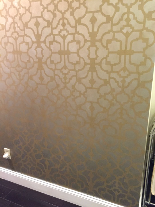 Tarnished Metal Stencil Design Painting & Fine Art