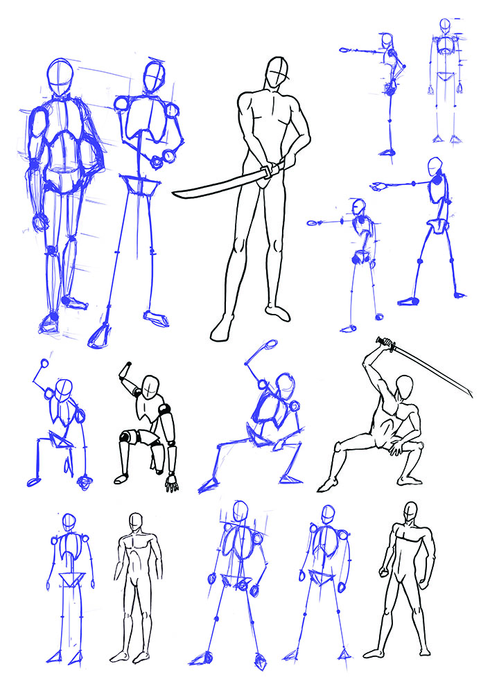 Pose Drawing Practice at Explore collection of