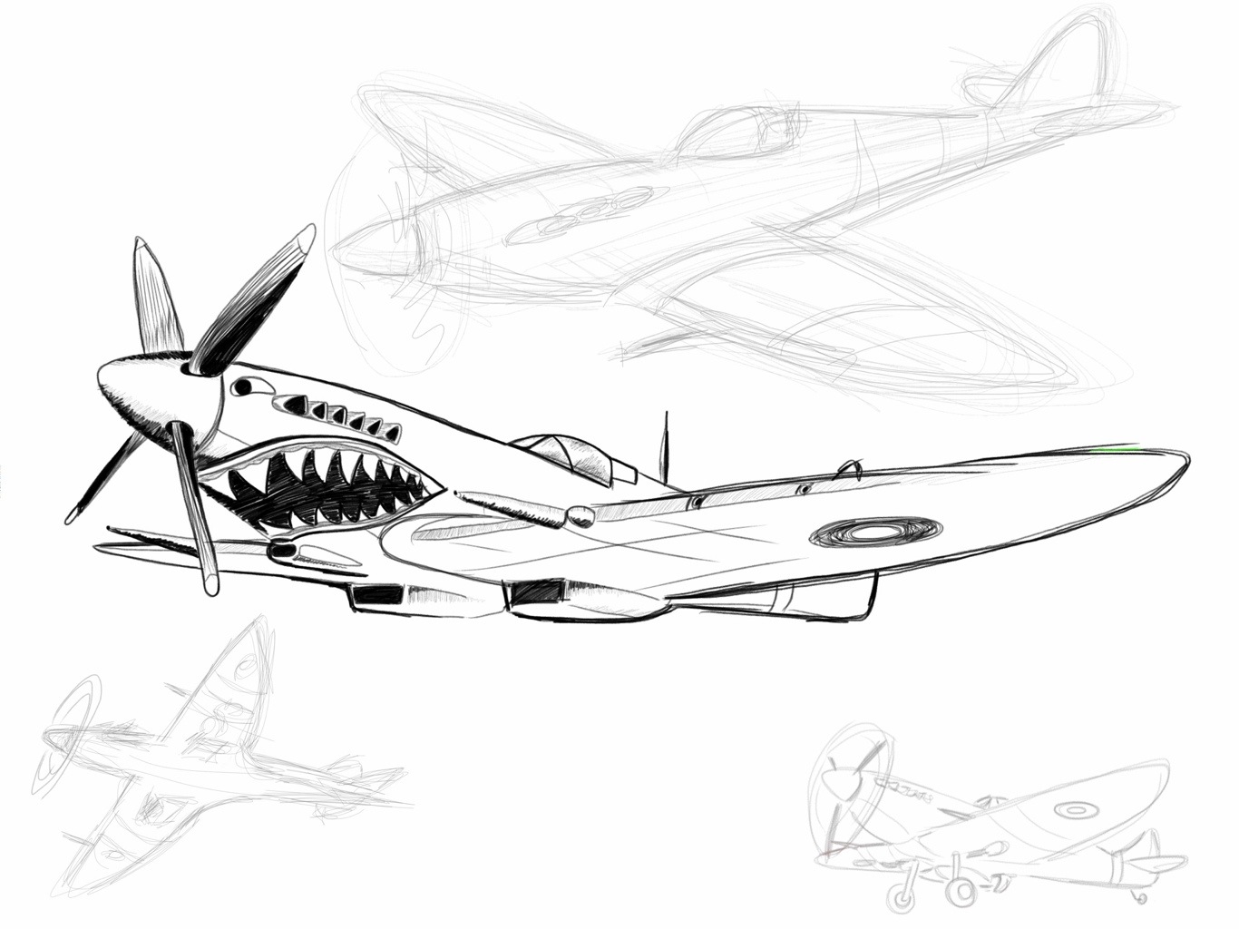 Spitfire Drawing at Explore collection of Spitfire Drawing
