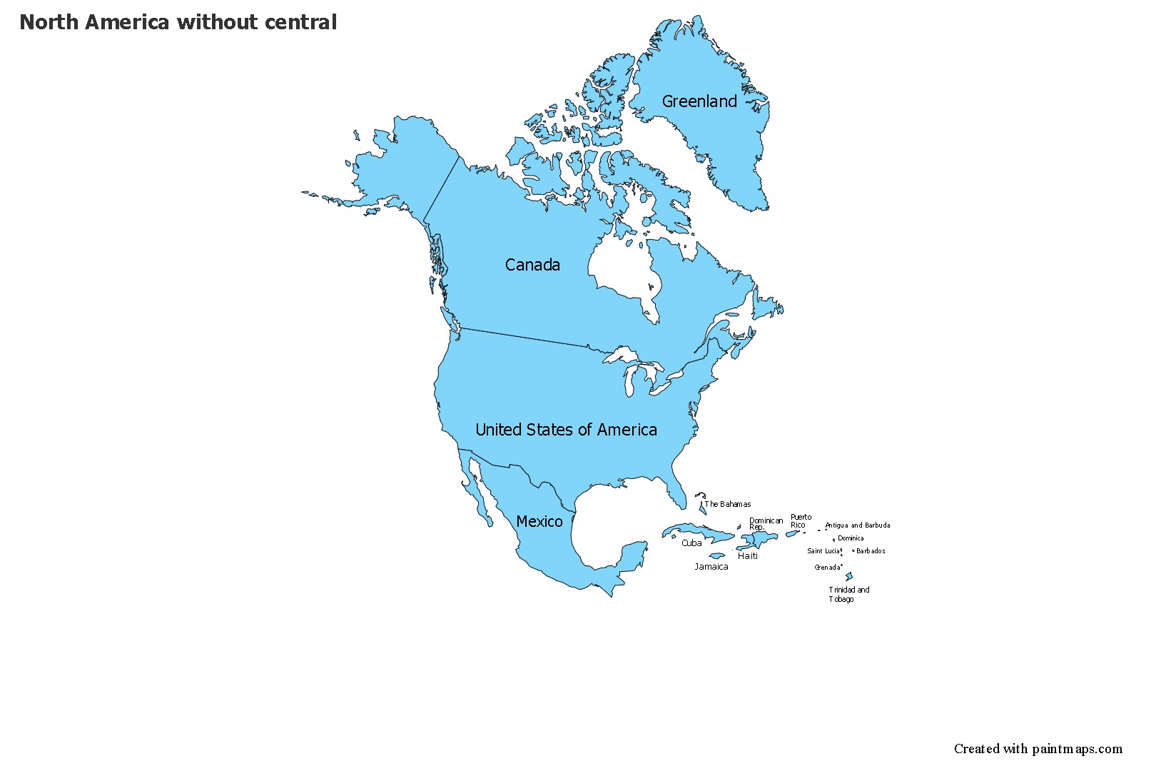 Sample Maps for North America without central