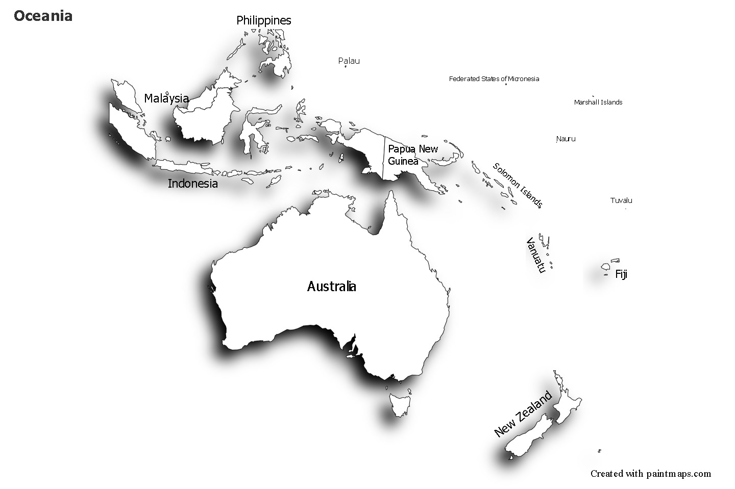 Sample Maps for Oceania